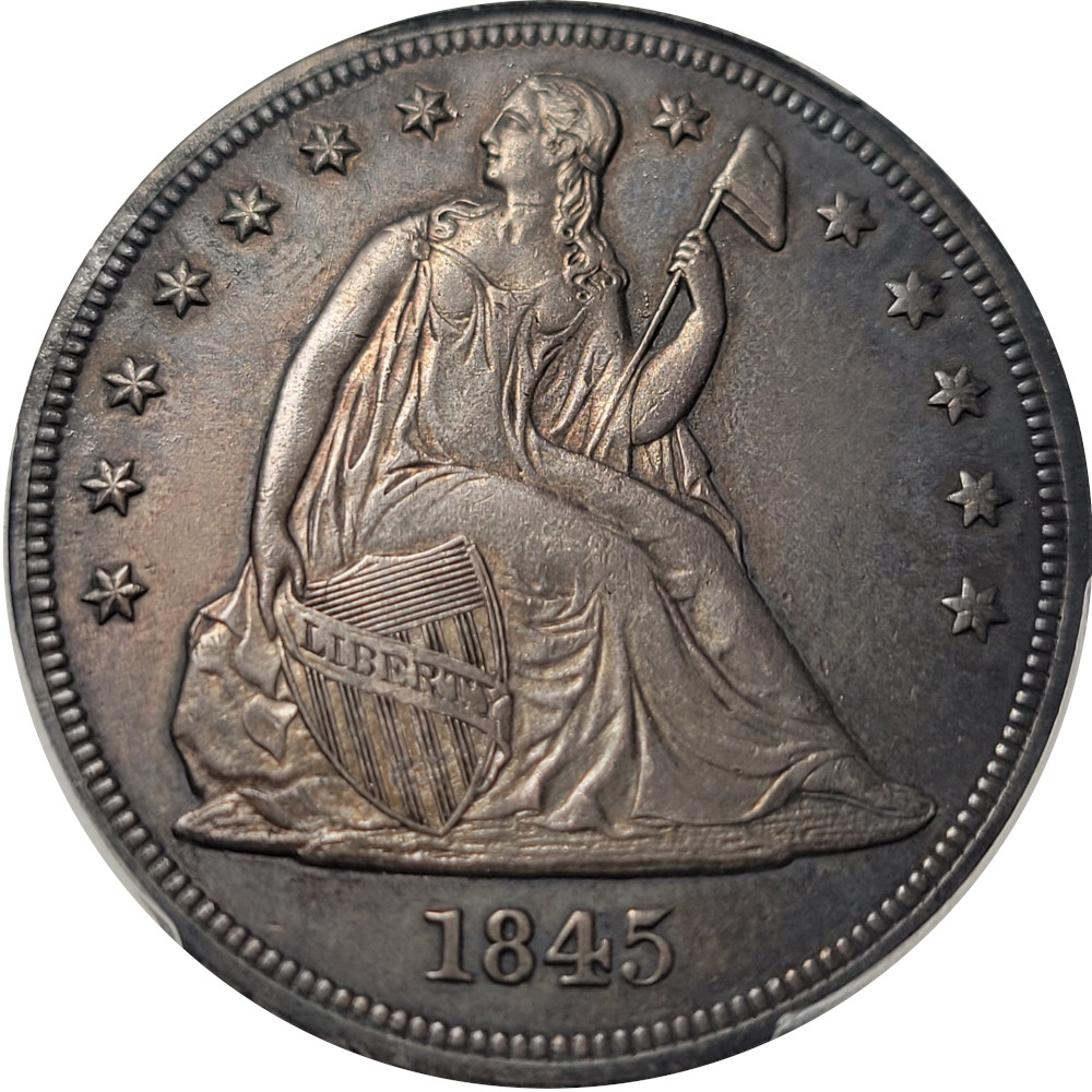 1845-$1-Liberty-Seated-Silver-Dollar